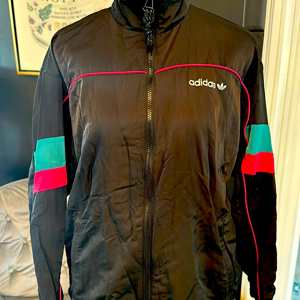 Women’s adidas tech 80 style NWT tracksuit SMALL black jacket pant set